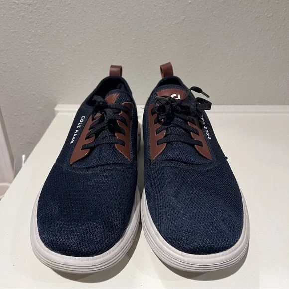Cole Haan Grand Sport Men's Knit Casual Shoes Sneakers Size 11 Blue C32582 EUC - Picture 4 of 11